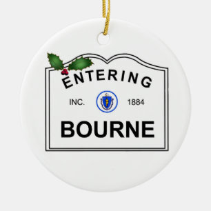 Bourne MA Ceramic Ornament