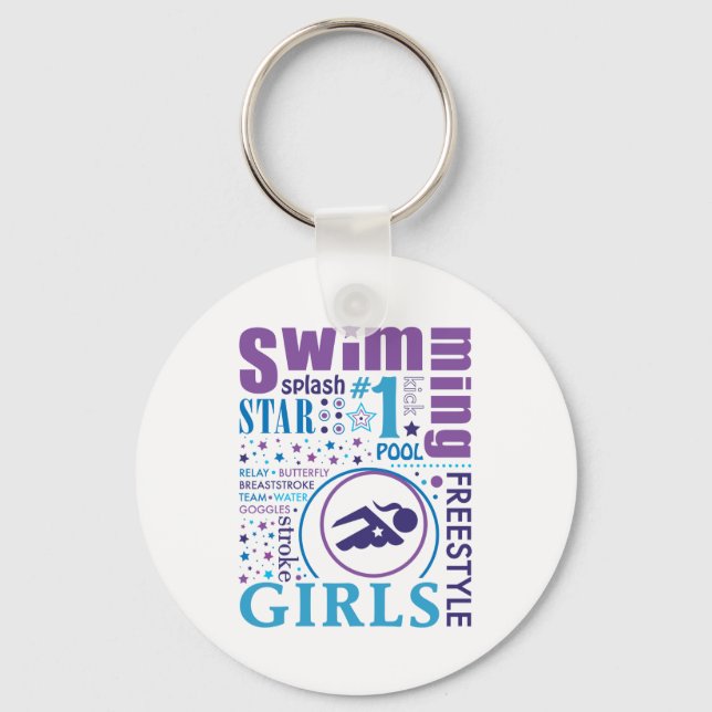 Bourne Swimming Keychain (Front)