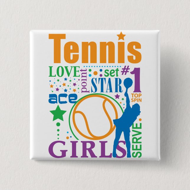 Bourne Tennis Pinback Button (Front)
