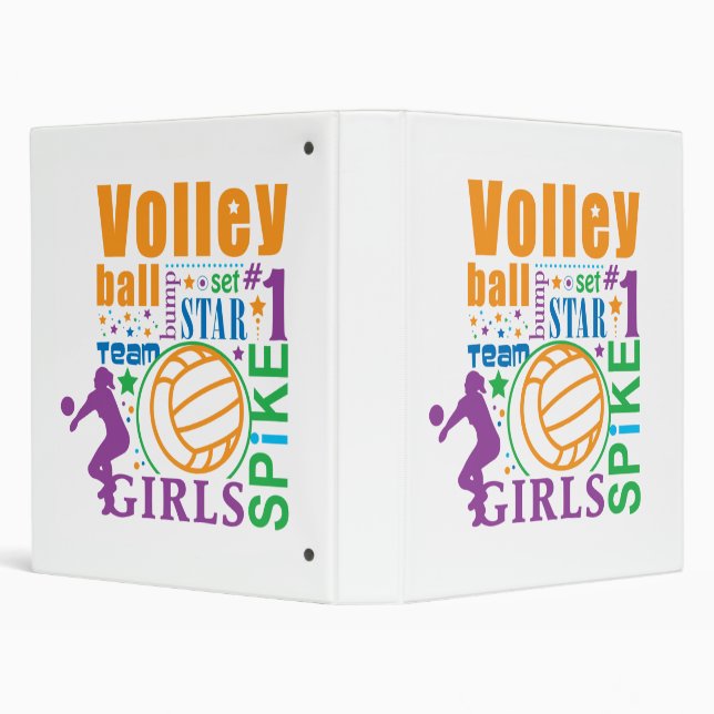 Bourne Volleyball 3 Ring Binder (Background)