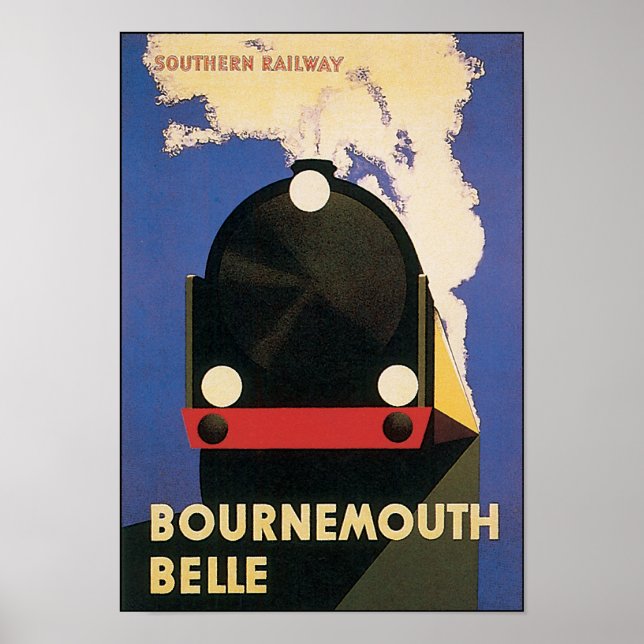 Bournemouth Belle Vintage Travel Poster (Front)