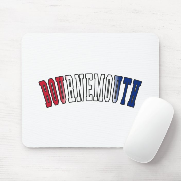 Bournemouth in United Kingdom National Flag Colors Mouse Pad