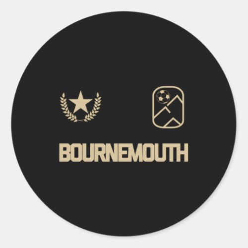 Bournemouth Soccer Jersey Classic Round Sticker
