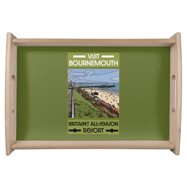Bournemouth Vintage Retro Seaside    Serving Tray (Front)