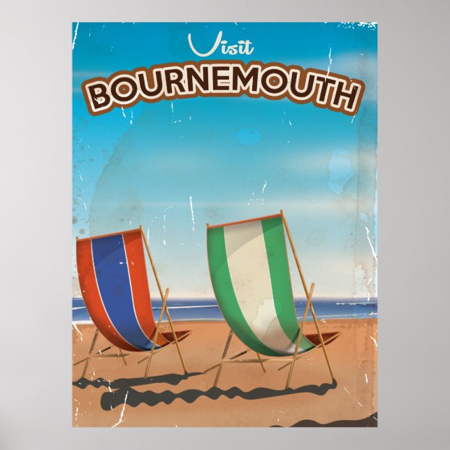 Bournemouth vintage travel poster (Front)