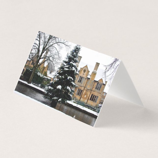 Bourton on the Water Christmas Tree Cotswolds Card (Front)