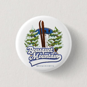 Bousquet Mountain Massachusetts Ski logo Button
