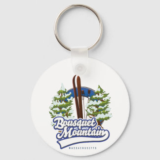 Bousquet Mountain Massachusetts Ski logo Keychain