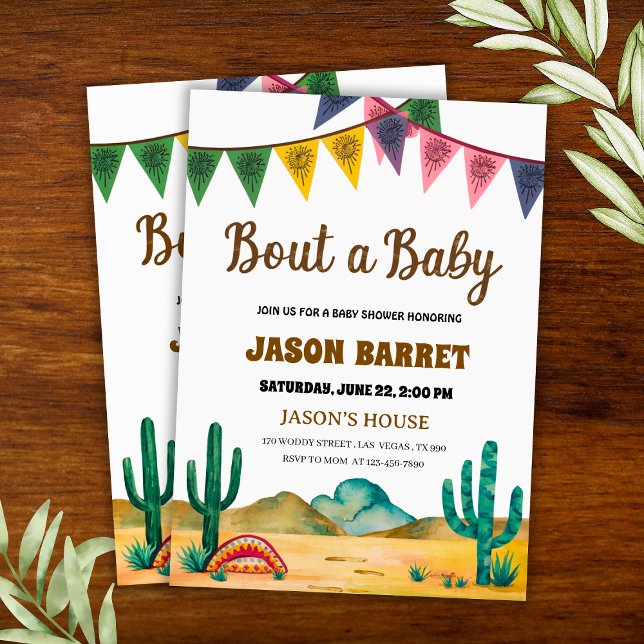 "'Bout a Baby" Southwestern Baby Shower Invitation ("'Bout a Baby" Southwestern Baby Shower Invitation
)