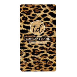 Boutique Branding Leopard Skin Beauty Industry Label