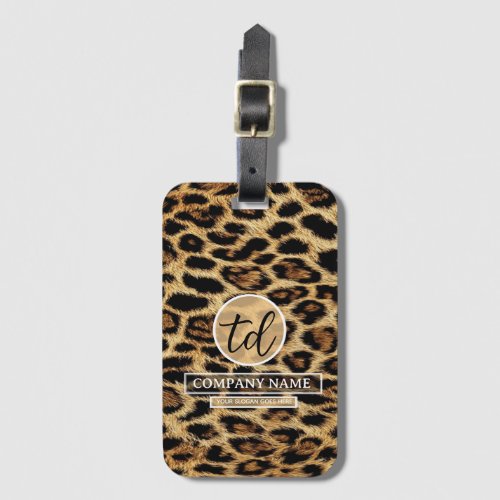 Boutique Branding Leopard Skin Beauty Industry Luggage Tag