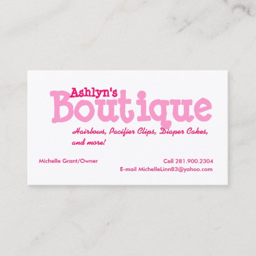 Boutique Business Cards