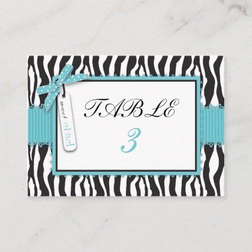 Boutique Chic Boy Table Card Flat