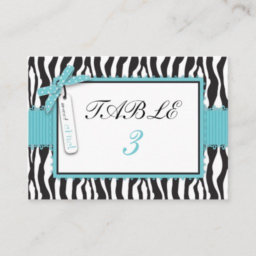 Customizable Boutique Chic Boy Table Card Flat Business Card