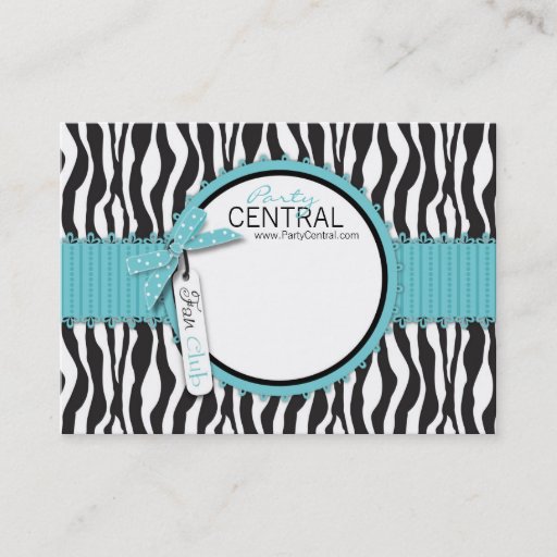 Customizable Boutique Chic Business Card FC Aqua