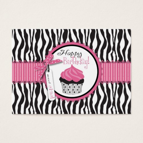 Boutique Chic Cupcakes Gift Card Business Cards