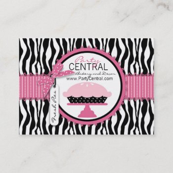 Boutique Chic Pie Business Card by LetsCelebrateDesigns at Zazzle