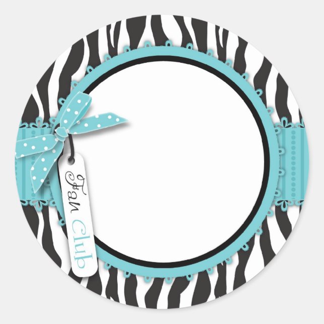 Boutique Chic Sticker Aqua (Front)