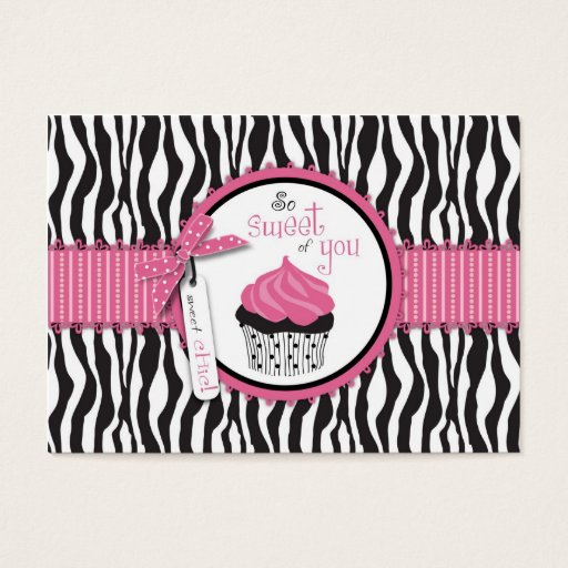 Customizable Boutique Chic TY Cupcakes Gift Card Business Card Templates