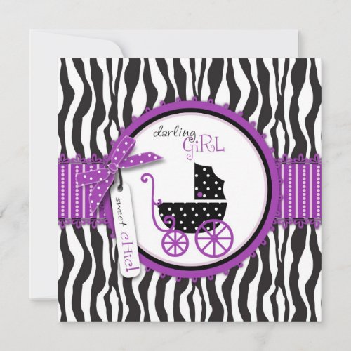 Boutique Chic Violet Invitation Square