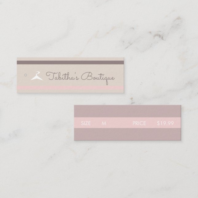Boutique Clothing Branding Packaging Tags (Front/Back)