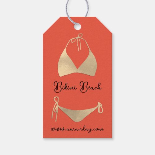 Boutique Clothing Price Online Shop Qr Logo Coral Gift Tags