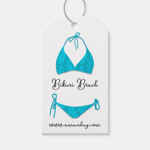 Boutique Clothing Price Shop Qr Rose Blue Bikini Gift Tags