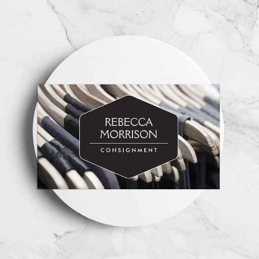 Customizable Boutique, Consignment, Fashion Designer, Closet Business Card Templates