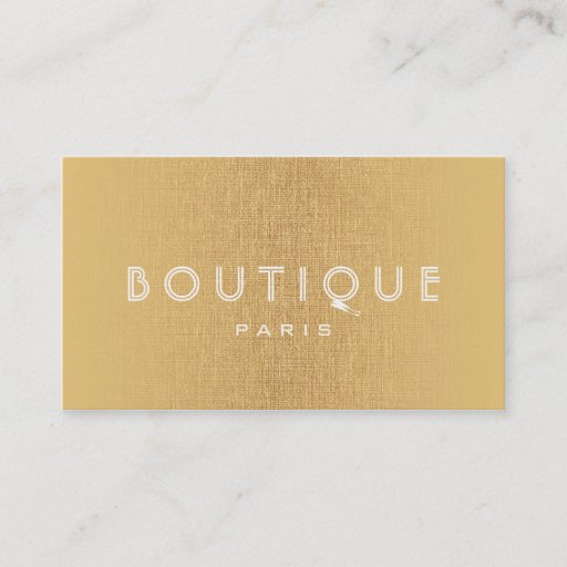 Customizable Boutique-Fashion Accessories Gold Linen Card Business Card Templates