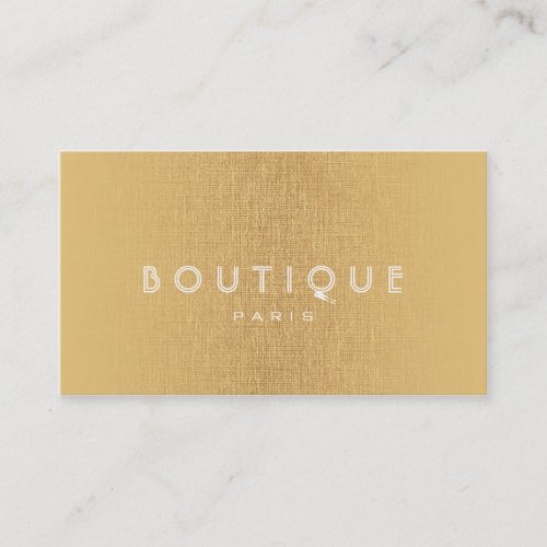 Boutique_Fashion Accessories Gold Linen Card