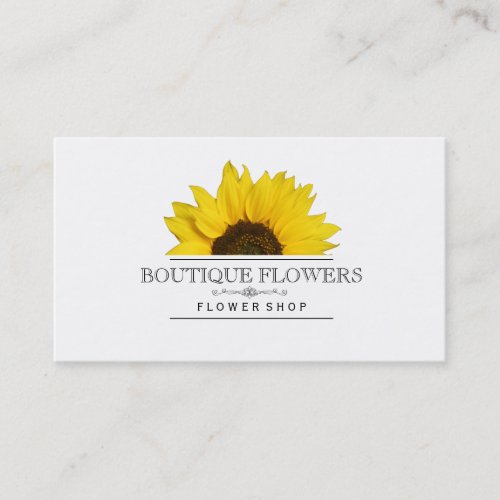 Boutique Flowers  Sun Flower Business Card