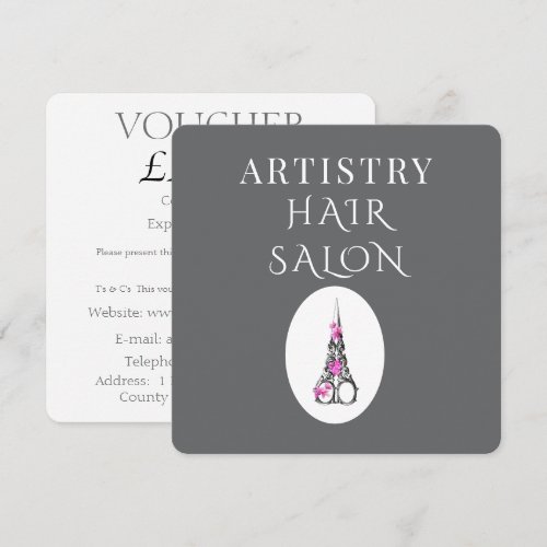 Boutique Hair Salon Business Branding Voucher