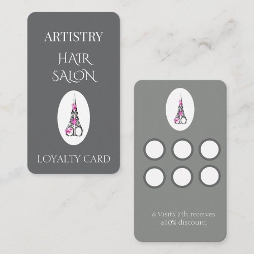 Boutique Hair Salon Business Loyalty Card