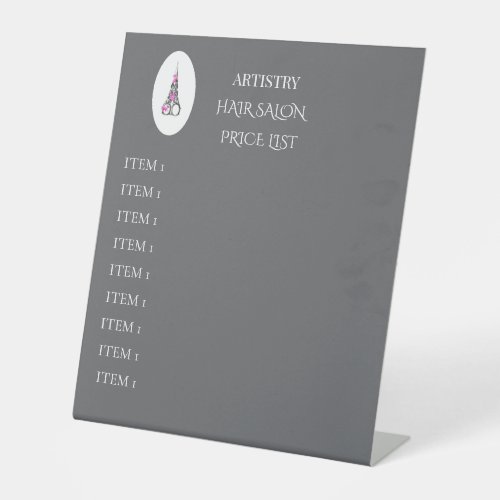 Boutique Hair Salon Business Loyalty Card Pedestal Sign