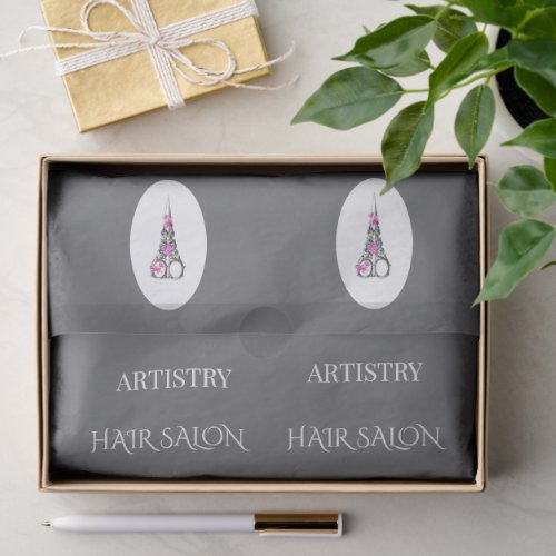 Boutique Hair Salon Business Loyalty Card Tissue Paper