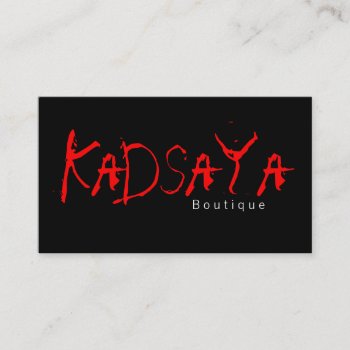 Boutique Kadsaya 3 Store Business Card by pixibition at Zazzle