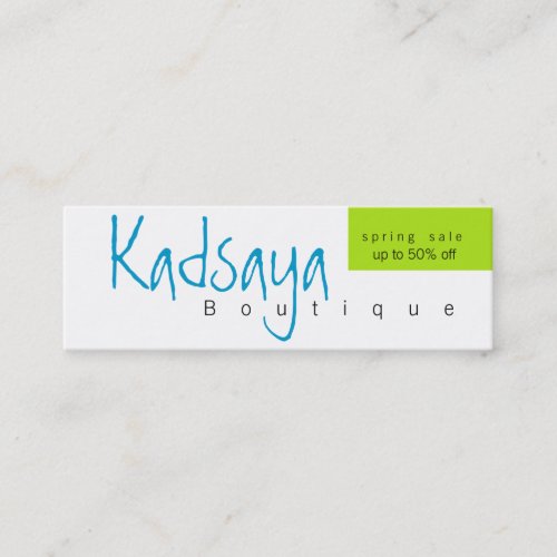 Boutique Kadsaya 9 Promotion Store Business Card