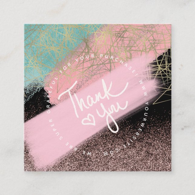 Boutique Online Closet Thrift Clothing Business Square Business Card (Front)