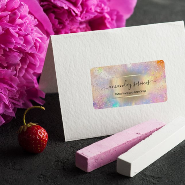 Boutique Online Shop Makeup Gold Holograph Name La Label (Creator Uploaded)