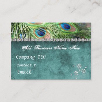 Boutique Peacock Business Card by BusinessCardLounge at Zazzle