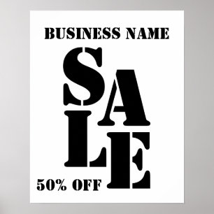 Boutique Sale Sign, Retail Store Signage, Custom Poster