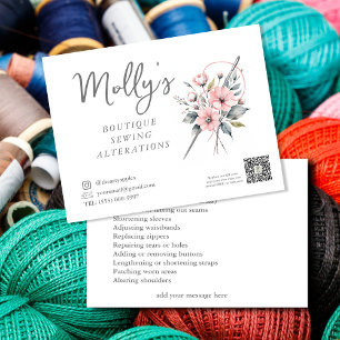 Boutique Sewing & Alterations Postcard – Needle & 