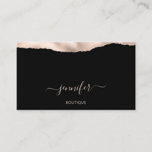 Boutique Shop QR Code Powder Blush Black  Business Card