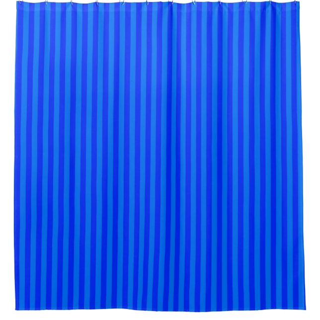 Boutique Stripes Blue - Bathroom Shower Curtain (Front)