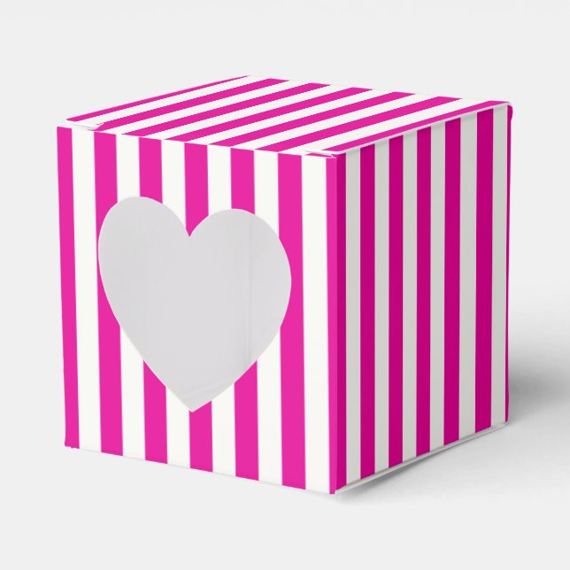 Boutique Stripes - Favor Boxes Heart 2x2 (Front Side)