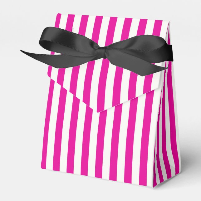 Boutique Stripes - Favor Boxes Tent with Ribbon (Front Side)