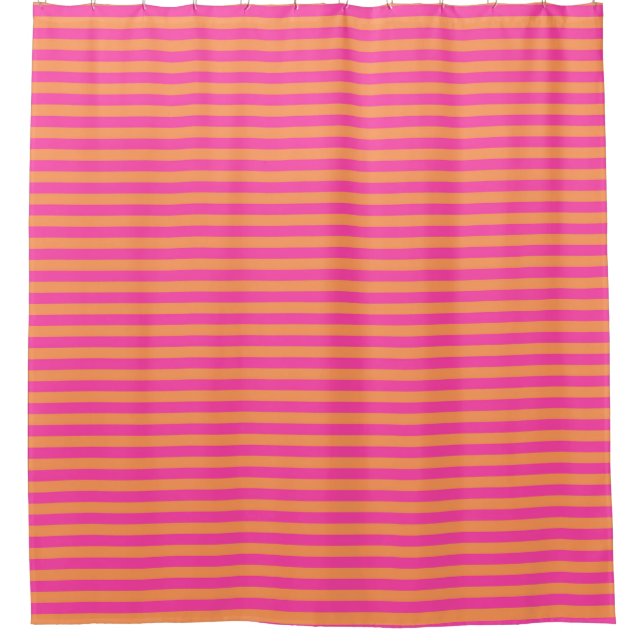 Boutique Stripes Pink - Bathroom Shower Curtain (Front)