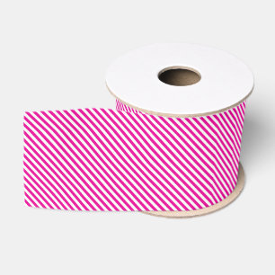 Boutique Stripes Pink - Grosgrain Ribbon 3" Wide