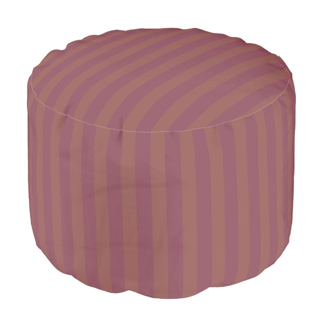 Boutique Stripes - Pouf / Ottoman Round (Angled Front)