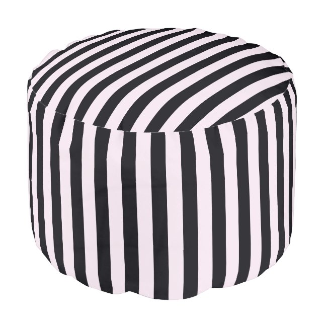 Boutique Stripes - Pouf / Ottoman Round (Angled Front)